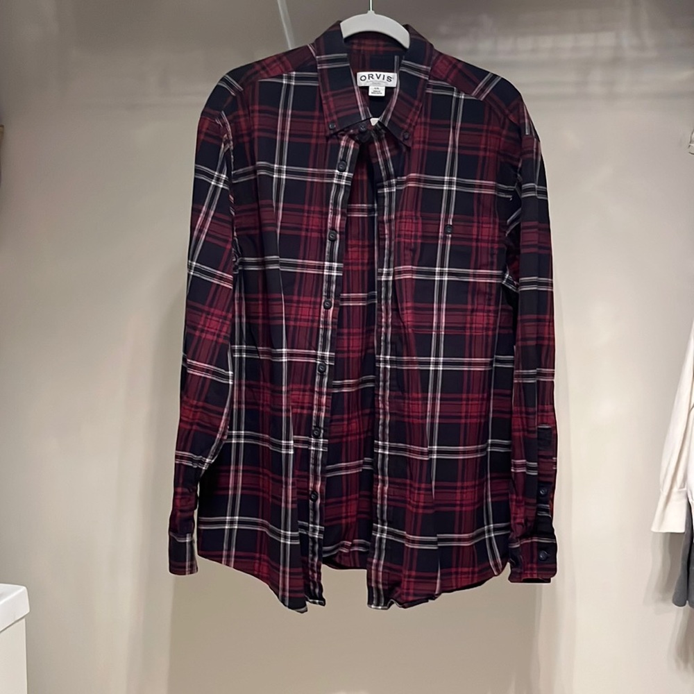 Red/Black Plaid Orvis Button-Down